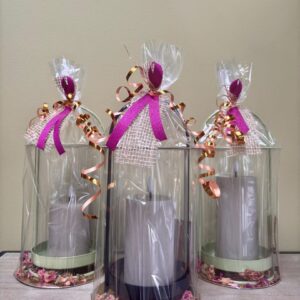 Windlicht met LED kaars - moederdagpakket